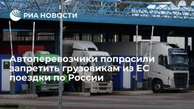Российские автоперевозчики попросили запретить поездки по стране грузовикам из Евросоюза