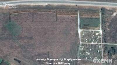Спутник заснял 300-метровую могилу рядом с Мариуполем