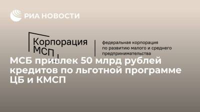 МСБ привлек 50 млрд рублей кредитов по льготной программе ЦБ и КМСП