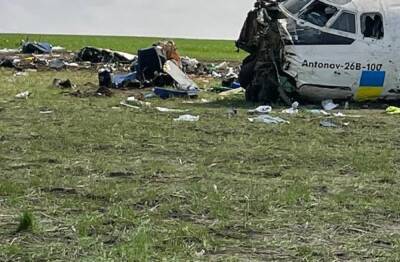 Падение украинского самолета на Запорожье: появилось первое фото с места аварии