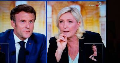 Выборы президента во Франции: Макрон предварительно набрал 58%, Ле Пен — 42%