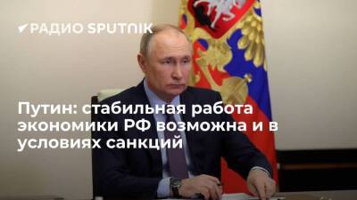Путин: у экономики России есть возможность стабильно работать даже в условиях санкций