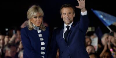 В стиле милитари. Брижит Макрон отпраздновала победу мужа на выборах в образе от Louis Vuitton