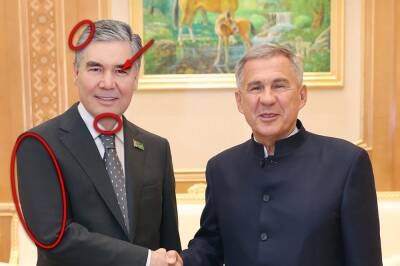 Пресс-служба президента Татарстана отфотошопила фото экс-президента Туркменистана