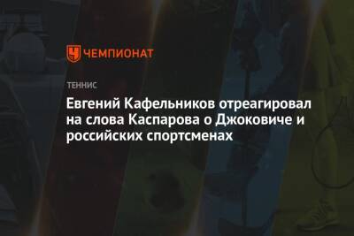 Евгений Кафельников отреагировал на слова Каспарова о Джоковиче и российских спортсменах