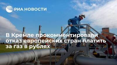 Песков: отказ европейских стран платить за газ в рублях вызван желанием наказать Россию