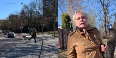 «Рафинированная ватница». Реакция соцсетей на поведение россиянки из Швеции, которая рвала голубо-желтый флаг и оскорбляла украинку
