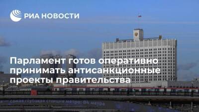Сенатор Перминова: парламент готов оперативно принимать антисанкционные проекты кабмина