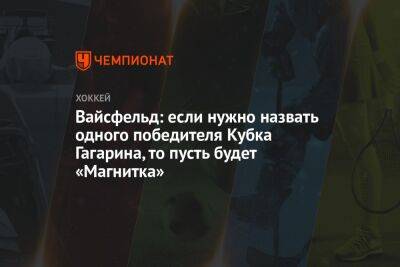 Вайсфельд: если нужно назвать одного победителя Кубка Гагарина, то пусть будет «Магнитка»