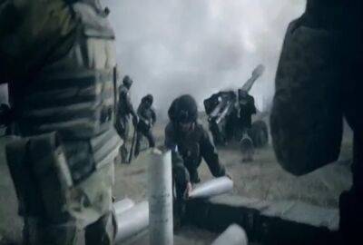 "Догорают в овраге": бойцы ВСУ эффектно отработали артиллерией по оккупантам, видео