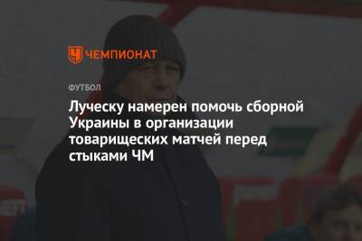 Луческу намерен помочь сборной Украины в организации товарищеских матчей перед стыками ЧМ