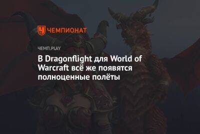 В Drаgonflight для World of Warcraft всё же появятся полноценные полёты