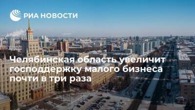 Челябинская область в 2022 году увеличит господдержку малого бизнеса почти в три раза