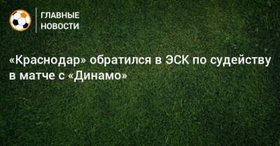 «Краснодар» обратился в ЭСК по судейству в матче с «Динамо»