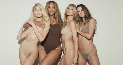 Ким Кардашьян наняла золотой состав моделей для рекламы нижнего белья своего бренда