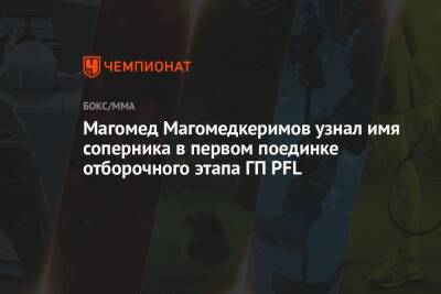 Магомед Магомедкеримов узнал имя соперника в первом поединке отборочного этапа ГП PFL