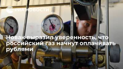 Вице-премьер Новак выразил уверенность, что российский газ начнут оплачивать рублями