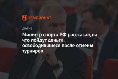 Министр спорта РФ рассказал, на что пойдут деньги, освободившиеся после отмены турниров