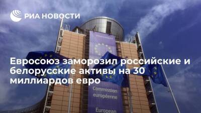 Евросоюз заморозил российские и белорусские активы на сумму почти 30 миллиардов евро