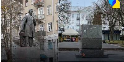 «Все российское нужно демонтировать». В Тернополе снесли памятник Пушкину — мэр