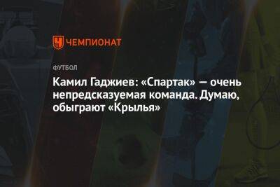 Камил Гаджиев: «Спартак» — очень непредсказуемая команда. Думаю, обыграют «Крылья»