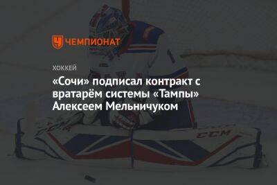 «Сочи» подписал контракт с вратарём системы «Тампы» Алексеем Мельничуком
