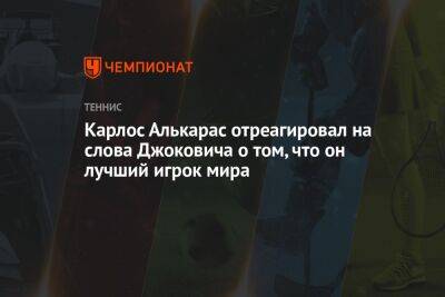 Карлос Алькарас отреагировал на слова Джоковича о том, что он лучший игрок мира