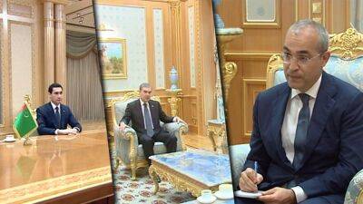 Бердымухамедовы и министр экономики Азербайджана обсудили сотрудничество в энергетике и транспорте