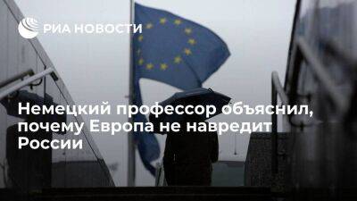 Немецкий профессор Тум заявил, санкции навредят России меньше, чем утверждают в ЕС