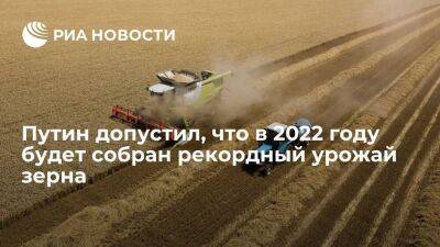 Президент Путин допустил, что урожай зерна в 2022 году составит до 130 миллионов тонн