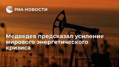 Зампред СБ Медведев: из-за антироссийских санкций усилится мировой энергетический кризис