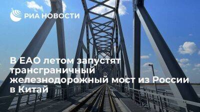Власти ЕАО: запуск трансграничного моста Нижнеленинское — Тунцзян планируется летом