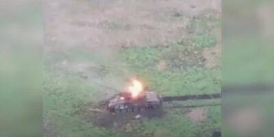 С детонацией боекомплекта. ВСУ уничтожают российский танк с помощью Javelin — видео - nv.ua - Россия - Украина