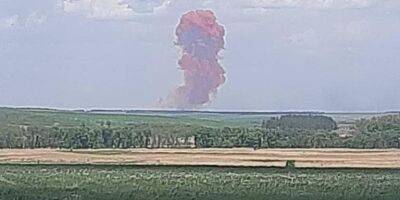Красное облако: в Харьковской области российские военные взорвали склад с аммиачной селитрой