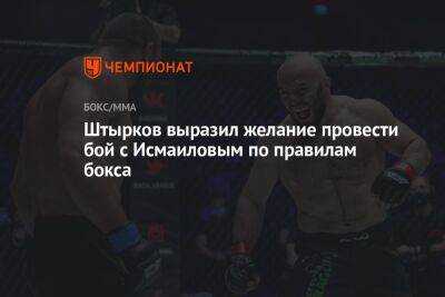 Штырков выразил желание провести бой с Исмаиловым по правилам бокса