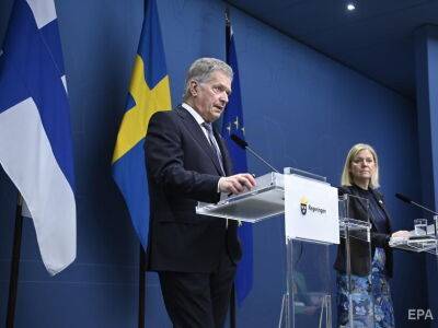 Швеция и Финляндия 18 мая вместе подадут заявки на вступление в НАТО