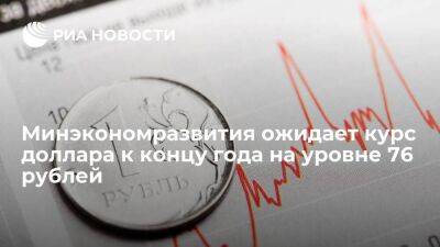 Минэкономразвития РФ ожидает курс доллара к концу 2022 года на уровне 76 рублей