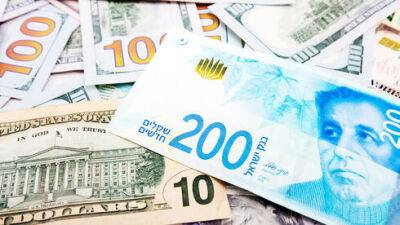 Шекель снова дорожает по отношению к доллару и евро