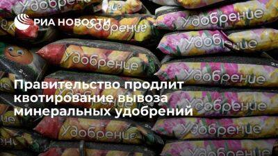 Вице-премьер Абрамченко: правительство продлит квотирование вывоза минеральных удобрений