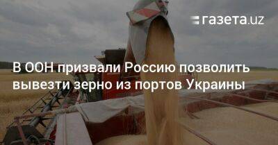 В ООН призвали Россию позволить вывезти зерно из морских портов Украины