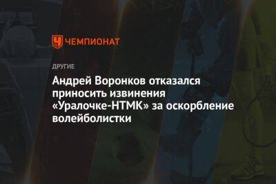 Андрей Воронков отказался приносить извинения «Уралочке-НТМК» за оскорбление волейболистки