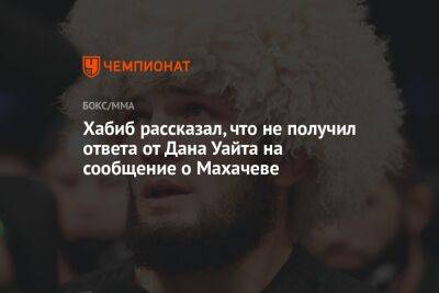 Хабиб рассказал, что не получил ответа от Дана Уайта на сообщение о Махачеве