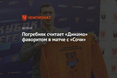 Погребняк считает «Динамо» фаворитом в матче с «Сочи»