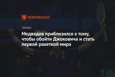 Медведев приблизился к тому, чтобы обойти Джоковича и стать первой ракеткой мира