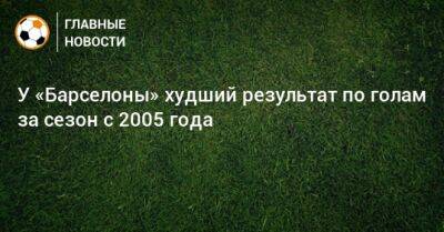 У «Барселоны» худший результат по голам за сезон с 2005 года