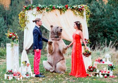 Типичная русская свадьба: москвичей «поженил» медведь