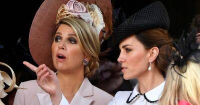 Королевы выбирают черно-белое: что общего у нарядов Кейт Миддлтон и королевы Нидерландов