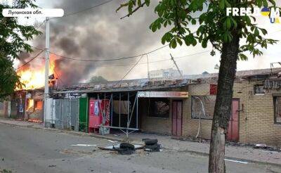 Наслідки пожежі на центральному ринку у Сєвєродонецьку зняли на відео