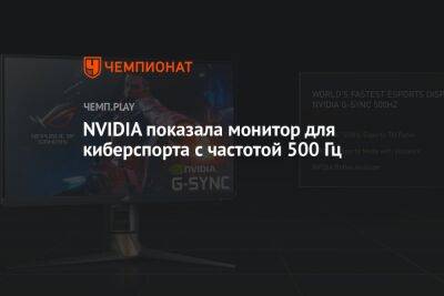 NVIDIA показала монитор для киберспорта с частотой 500 Гц