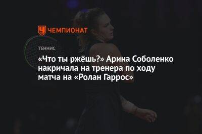 «Что ты ржёшь?» Арина Соболенко накричала на тренера по ходу матча на «Ролан Гаррос»